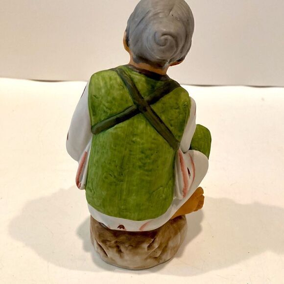 Vintage Homco Porcelain Asian Woman Figuurine Sitting On A Mat 1431 - Picture 3 of 5